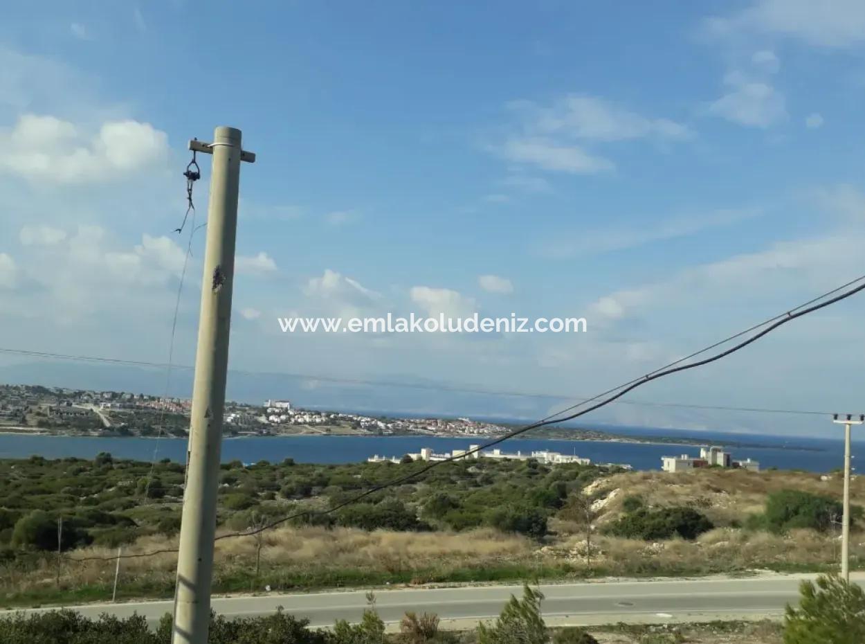 Çeşme Dalyan Mahallesinde Full Deniz Manzaralı 1176M2 İmarlı Satılık Arsa